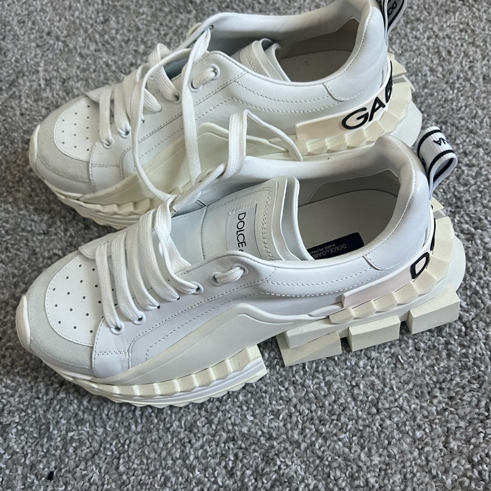 Dolce & Gabbana White Platform Sneakers